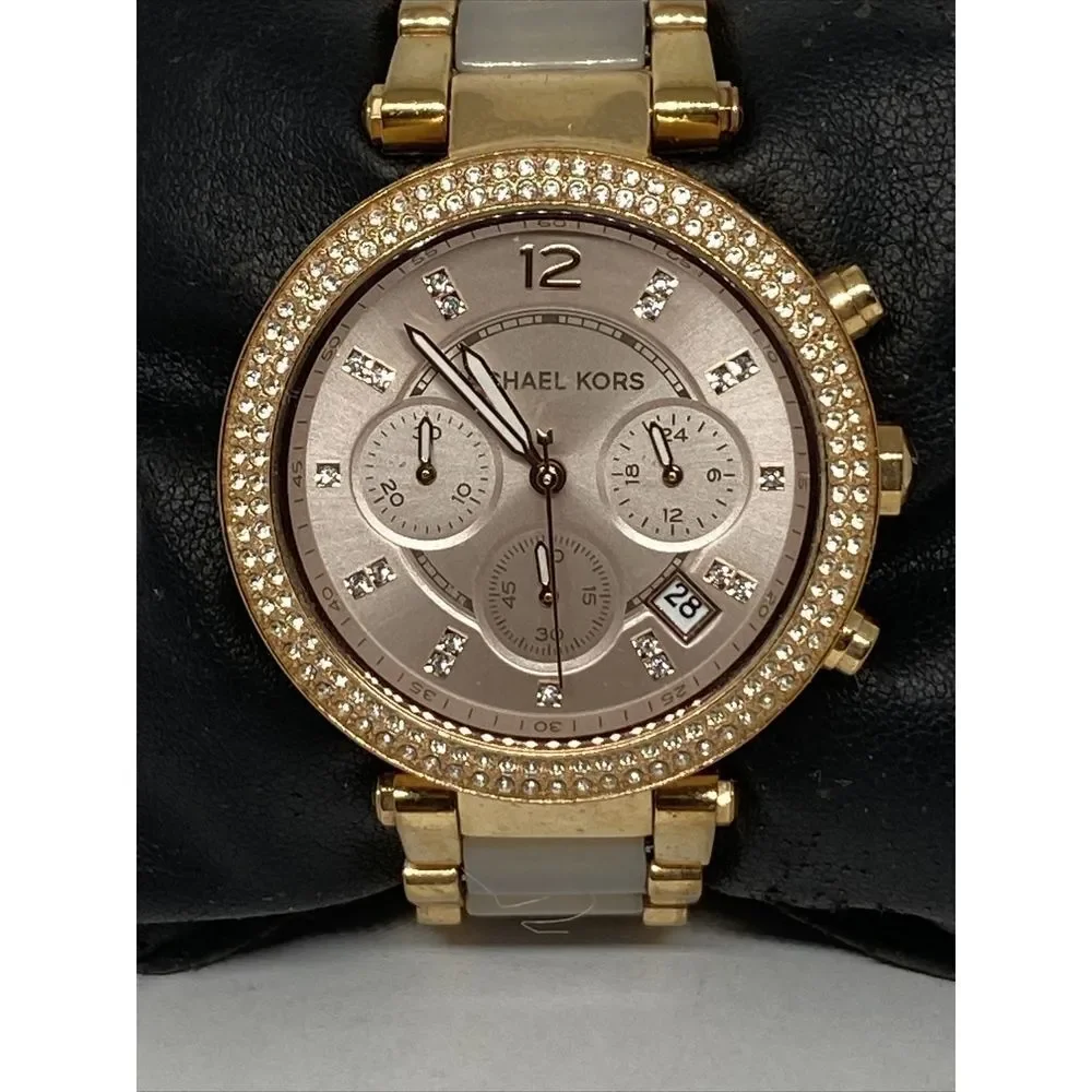 Michael Kors Parker MK5896 Womens Stainless Steel Analog Dial Quartz Watch XWO3
